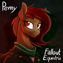 Size: 1600x1600 | Tagged: safe, artist:acesential, oc, oc:penny, fallout equestria, g4, clothing, jacket, leather jacket, scarf