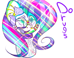 Size: 1109x866 | Tagged: safe, artist:extradan, character:fluttershy, female, flutterbot, psychedelic, robot, solo