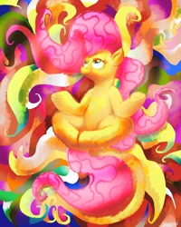 Size: 1600x2000 | Tagged: safe, artist:docwario, character:fluttershy, female, psychedelic, solo