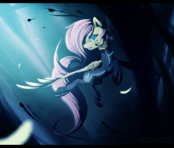 Size: 1197x1015 | Tagged: safe, artist:hioshiru, character:fluttershy, action pose, badass, bodysuit, catsuit, dark, female, flutterbadass, flying, headset, solo