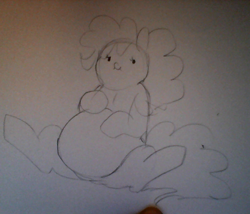 Size: 458x392 | Tagged: safe, artist:mt, character:pinkie pie, chubby, fat, female, pudgy pie, sketch, solo, traditional art