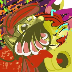 Size: 4550x4550 | Tagged: safe, artist:docwario, character:apple bloom, absurd resolution, trippy