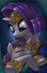 Size: 1800x2800 | Tagged: safe, artist:docwario, character:rarity, character:sweetie belle, jewelry