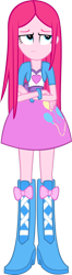 Size: 350x1331 | Tagged: safe, artist:zacatron94, character:pinkamena diane pie, character:pinkie pie, species:human, my little pony:equestria girls, balloon, boots, bracelet, clothing, female, frown, high heel boots, jewelry, sad, simple background, skirt, solo, transparent background, upset, vector