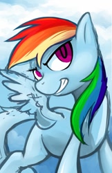 Size: 396x612 | Tagged: safe, artist:hobbes-maxwell, character:rainbow dash, species:pegasus, species:pony, female, solo