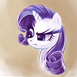 Size: 800x800 | Tagged: safe, artist:kp-shadowsquirrel, character:rarity, bust, female, portrait, solo