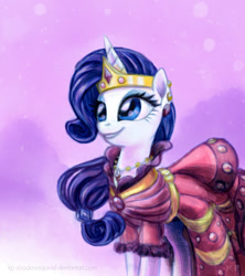 Size: 1000x1125 | Tagged: safe, artist:kp-shadowsquirrel, character:rarity, species:pony, species:unicorn, episode:the best night ever, g4, my little pony: friendship is magic, beautiful, clothing, dress, female, gala dress, happy, mare, smiling, solo