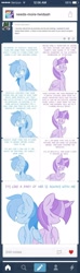 Size: 640x2161 | Tagged: safe, artist:ambris, character:rainbow dash, character:twilight sparkle, character:twilight sparkle (alicorn), species:alicorn, ship:twidash, ask twidash, cute, dawwww, earring, feather, female, kissing, lesbian, monochrome, necklace, shipping, text, tumblr
