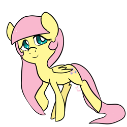 Size: 1000x1000 | Tagged: safe, artist:mt, character:fluttershy, alternate hairstyle, female, solo