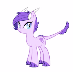 Size: 3000x3000 | Tagged: safe, artist:kianamai, oc, oc only, oc:crystal clarity, parent:rarity, parent:spike, parents:sparity, species:dracony, species:pony, kilalaverse, female, freckles, hybrid, interspecies offspring, mare, next generation, offspring, simple background, solo, white background