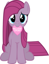Size: 787x1015 | Tagged: safe, artist:zacatron94, character:pinkamena diane pie, character:pinkie pie, cute, cuteamena, female, looking at you, mouth hold, solo, valentine