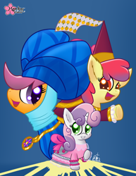 Size: 2550x3300 | Tagged: safe, artist:clouddg, character:apple bloom, character:scootaloo, character:sweetie belle, species:pegasus, species:pony, episode:for whom the sweetie belle toils, clothing, cutie mark crusaders, dress