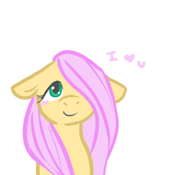 Size: 450x450 | Tagged: safe, artist:mt, character:fluttershy, blushing, female, floppy ears, solo