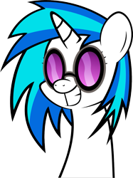 Size: 705x945 | Tagged: safe, artist:zacatron94, character:dj pon-3, character:vinyl scratch, species:pony, species:unicorn, cutie mark, female, horn, mare, simple background, smiling, solo, sunglasses, teeth, transparent background