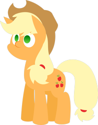 Size: 1623x2067 | Tagged: safe, artist:zacatron94, character:applejack, female, lineless, simple background, solo, transparent background