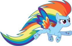 Size: 11713x7536 | Tagged: safe, artist:djdavid98, artist:embersatdawn, character:rainbow dash, species:pegasus, species:pony, episode:twilight's kingdom, g4, my little pony: friendship is magic, .ai available, .svg available, absurd resolution, female, flying, mare, rainbow power, simple background, solo, transparent background, vector