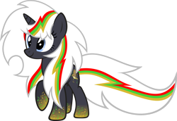Size: 1854x1273 | Tagged: safe, artist:zacatron94, oc, oc only, oc:velvet remedy, species:pony, species:unicorn, fallout equestria, fallout, fanfic, fanfic art, female, horn, mare, rainbow power, rainbow power-ified, simple background, solo, transparent background