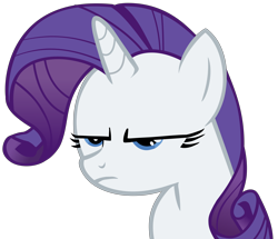 Size: 5922x5100 | Tagged: safe, artist:slb94, part of a set, character:rarity, absurd resolution, female, frown, simple background, solo, transparent background, unamused, vector
