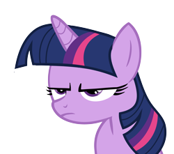 Size: 6065x5367 | Tagged: safe, artist:slb94, part of a set, character:twilight sparkle, absurd resolution, female, frown, simple background, solo, transparent background, unamused, vector