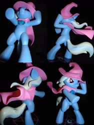 Size: 1152x1536 | Tagged: safe, artist:kp-shadowsquirrel, character:trixie, compilation, figure, irl, mane, photo, prototype, tail, toy, trixie's hat, welovefine