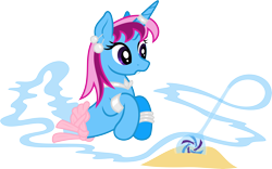 Size: 10278x6400 | Tagged: safe, artist:ioanntulynkin, artist:parclytaxel, oc, oc only, oc:parcly taxel, species:alicorn, species:pony, .svg available, absurd resolution, albumin flask, alicorn oc, armband, bottle, bracelet, djinn, earring, floating, genie, genie pony, horn ring, jewelry, necklace, platinum, saddle arabia, sand, shantae, simple background, solo, transparent background, vector, waistband, wingless