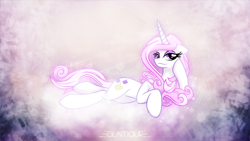 Size: 1920x1080 | Tagged: safe, artist:dj-applej-sound, artist:kp-shadowsquirrel, artist:mithandir730, artist:spier17, character:fleur-de-lis, species:pony, species:unicorn, bedroom eyes, collaboration, female, lens flare, looking at you, mare, miss fleur is trying to seduce us, on side, smiling, solo, sultry pose, vector, wallpaper