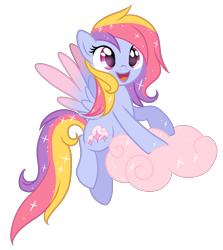 Size: 2918x3275 | Tagged: safe, artist:xwhitedreamsx, oc, oc only, oc:glittering cloud, species:pegasus, species:pony, simple background, solo, sparkles, transparent background