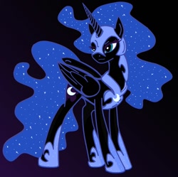 Size: 918x913 | Tagged: safe, artist:arthur9078, artist:kp-shadowsquirrel, character:nightmare moon, character:princess luna, species:alicorn, species:pony, female, simple background, solo