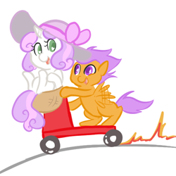 Size: 512x512 | Tagged: safe, artist:mt, character:scootaloo, character:sweetie belle, species:pegasus, species:pony