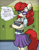 Size: 850x1100 | Tagged: safe, artist:trollie trollenberg, character:twist, species:anthro, species:earth pony, species:pony, g4, book, clothing, colored, colored sketch, cute, dialogue, female, glasses, lisp, mare, older, pleated skirt, skirt, teenager