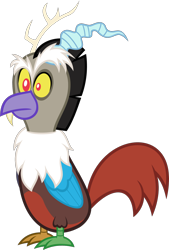 Size: 1160x1718 | Tagged: safe, artist:zacatron94, character:discord, species:bird, birdified, discobird, male, simple background, solo, species swap, transparent background