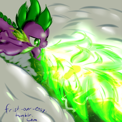 Size: 768x768 | Tagged: safe, artist:frist44, character:spike, episode:winter wrap up, g4, my little pony: friendship is magic, 30 minute art challenge, fire, fire breath