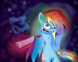 Size: 1500x1200 | Tagged: safe, artist:extradan, artist:extrart, character:rainbow dash, glowing hooves, mage