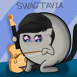 Size: 498x497 | Tagged: safe, artist:extradan, artist:extrart, character:octavia melody, chubby, female, solo, swag