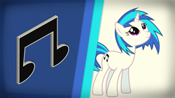 Size: 1920x1080 | Tagged: safe, artist:djdavid98, artist:parclytaxel, character:dj pon-3, character:vinyl scratch, species:pony, species:unicorn, cutie mark, female, hooves, horn, mare, smiling, solo, vector, wallpaper