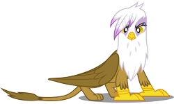 Size: 8000x4800 | Tagged: safe, artist:dashiesparkle, character:gilda, species:griffon, absurd resolution, female, frown, glare, looking at you, simple background, solo, svg, transparent background, vector