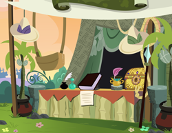 Size: 1024x791 | Tagged: safe, artist:pixelkitties, character:daring do, episode:trade ya, g4, my little pony: friendship is magic, background, daring do adventure collection, vendor stall