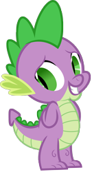 Size: 3162x5884 | Tagged: safe, artist:dashiesparkle, character:spike, hands behind back, simple background, smiling, transparent background, vector