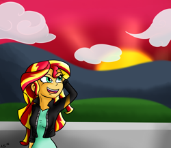 Size: 1500x1300 | Tagged: safe, artist:novaspark, character:sunset shimmer, episode:my past is not today, g4, my little pony: equestria girls, my little pony:equestria girls, female, solo