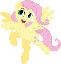 Size: 3314x3451 | Tagged: safe, artist:illumnious, artist:kp-shadowsquirrel, character:fluttershy, .ai available, cheek fluff, cute, female, flying, happy, open mouth, shyabetes, simple background, solo, transparent background, vector