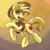 Size: 1500x1500 | Tagged: safe, artist:kp-shadowsquirrel, character:braeburn, species:earth pony, species:pony, g4, abstract background, clothing, hat, looking at you, male, open mouth, raised hoof, signature, solo, stallion, three quarter view, underhoof, vest