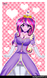 Size: 608x1000 | Tagged: safe, artist:clouddg, character:princess cadance, species:human, clothing, dress, evening gloves, female, gloves, humanized, legs together, solo