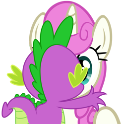 Size: 1079x1107 | Tagged: safe, artist:dashiesparkle, artist:likonan, character:spike, character:twinkleshine, female, hundreds of users filter this tag, kissing, love, male, shipping, simple background, straight, transparent background, twinklespike, vector, vector edit