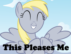 Size: 4000x3032 | Tagged: safe, artist:slb94, character:derpy hooves, species:pegasus, species:pony, absurd resolution, female, image macro, mare, meme, this pleases meme