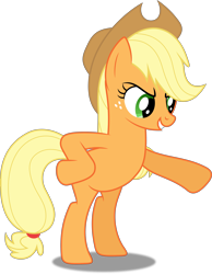 Size: 3888x5000 | Tagged: safe, artist:dashiesparkle, artist:hawk9mm, character:applejack, species:pony, ponyscape, episode:fall weather friends, g4, my little pony: friendship is magic, .svg available, absurd resolution, bipedal, clothing, cowboy hat, error, female, hat, looking down, simple background, solo, standing, stetson, transparent background, vector