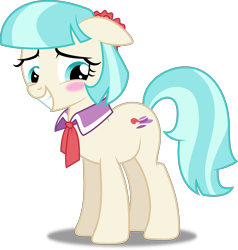 Size: 3814x4000 | Tagged: safe, artist:dashiesparkle, artist:lahirien, character:coco pommel, ponyscape, episode:made in manehattan, g4, my little pony: friendship is magic, .svg available, absurd resolution, blushing, cocobetes, cute, female, simple background, solo, transparent background, vector
