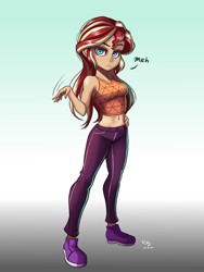 Size: 752x1000 | Tagged: safe, artist:the-park, character:sunset shimmer, species:human, g4, my little pony:equestria girls, female, simple background, solo, standing