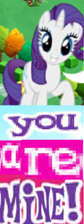 Size: 250x662 | Tagged: safe, artist:horsesplease, gameloft, character:rarity, species:pony, caption, expand dong, exploitable meme, image macro, meme, mine!, pure unfiltered evil, solo, wow! glimmer