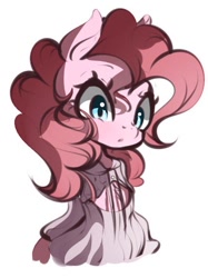 Size: 430x574 | Tagged: safe, artist:tohupo, character:pinkie pie, species:earth pony, species:pony, boob window, female, mare, simple background, solo, white background