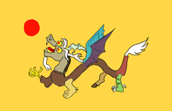 Size: 1400x900 | Tagged: safe, artist:horsesplease, character:discord, species:draconequus, species:pony, china, chinese, chinese dragon, flag, history, ponified, qing dynasty